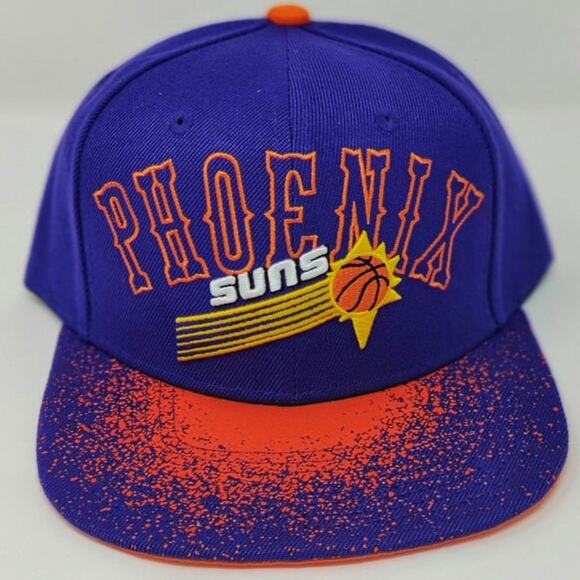 Mitchell & Ness Phoenix Suns Snapback Graffiti Hat Purple Orange NWT OSFM Cap - Picture 3 of 6